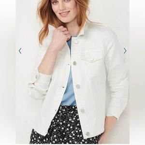 NWT Lauren Conrad White Denim Jacket.